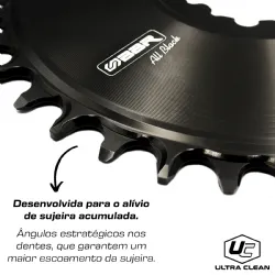 Coroa BBR All Black Direct Padr�o Sram