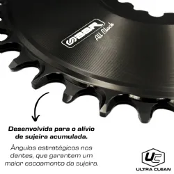 Coroa BBR All Black Direct Padr�o Shimano